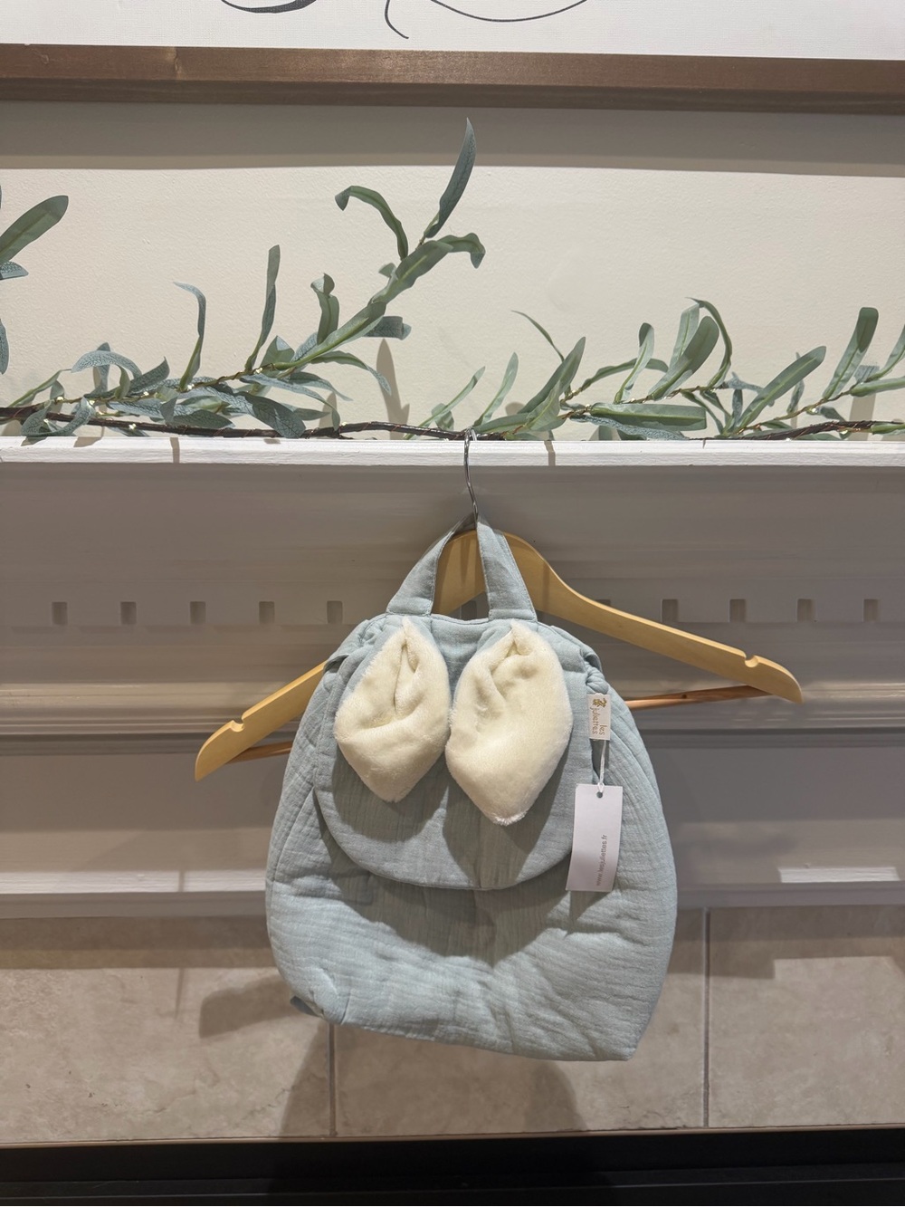 Boys Bunny Ear Kids Bag in Light Blue